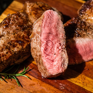 Shipley Farm's cooked New York Strip Steak