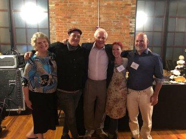 Ginny and Bob Shipley with winners Steven and Sam Goff and guest Dave Robbins