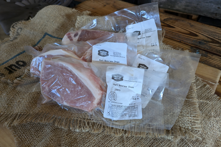 Pork chop, boneless, center cut